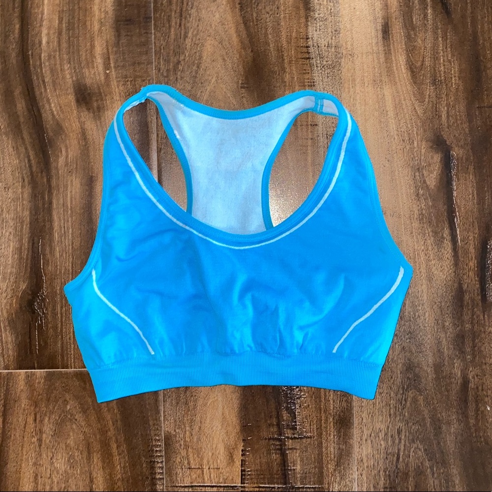 Danskin blue sports bra size small